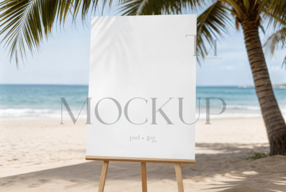 Beach Coastal 18x24 Welcome Sign Mockup