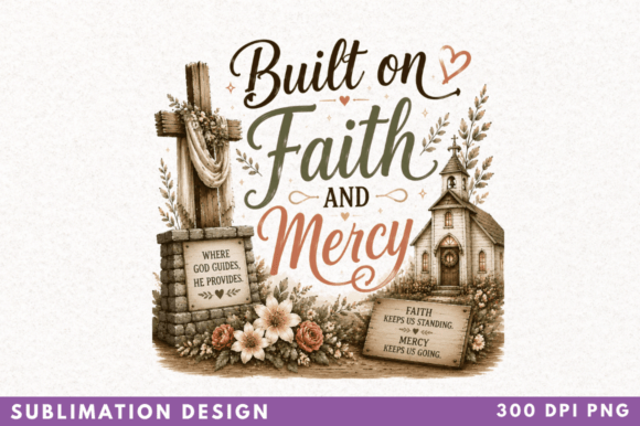 Bringing Spiritual Depth to Print with the Built on Faith and Mercy Sublimation PNG