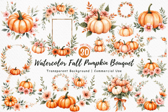 Choosing the Right Watercolor Fall Pumpkin Bouquet Clipart for Autumn Designs