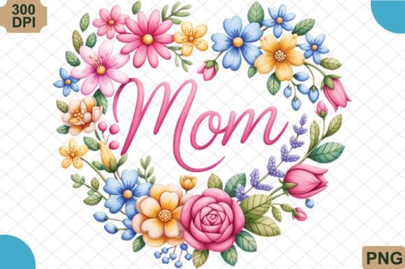 Evaluating the Mother’s Day Mom Floral Heart PNG for Sublimation and DIY Crafts