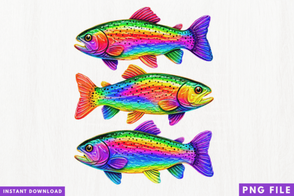 Rainbow Fish Sublimation PNG Design Guide