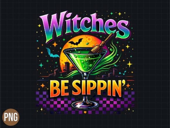 Strategic Design Application: Leveraging the Witches Be Sippin Halloween Brew PNG for Commercial Success