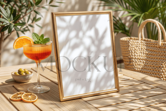 Summer 5x7 Table Sign Mockup: Elevating Coastal Event Design
