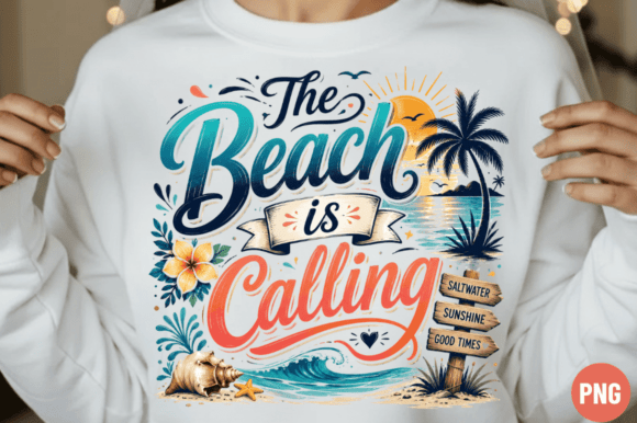 The Beach is Calling PNG: Elevating Your Beach Vacation Designs with Precision