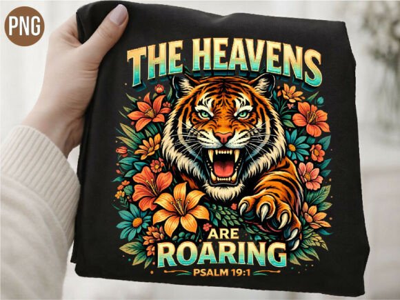 Unleashing Creativity with the Biblical Tiger Heavens Are Roaring PNG