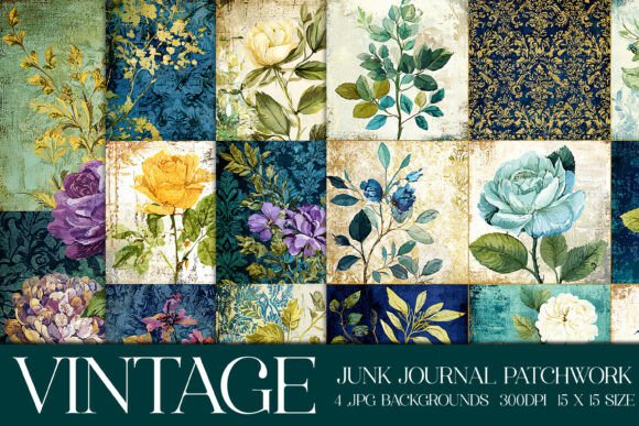 Vintage Junk Journal Patchwork Papers S3